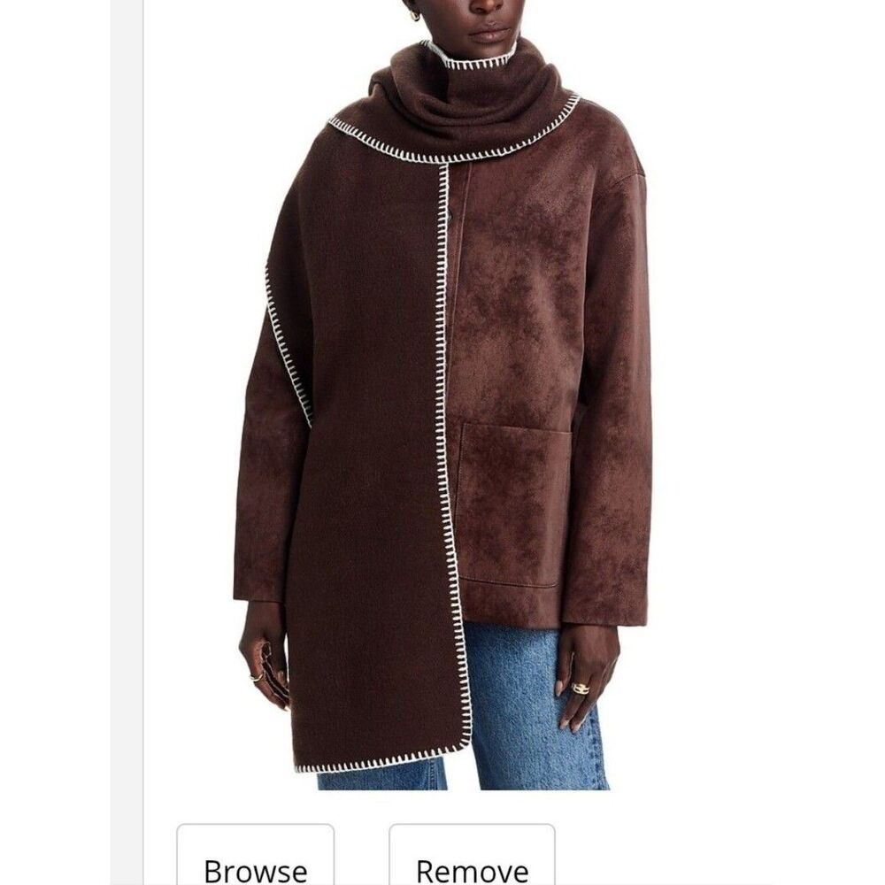 Aqua Whipstitch Scarf - Exclusive for Bloomingdale'sColor:Chocolate. NWT